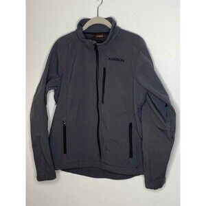 Karbon Performance Jacket gray mens small zipper arm vents Ski fleece lined